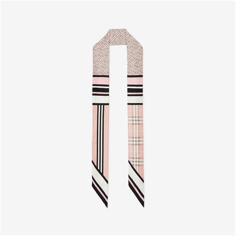 burberry small montage|Skinny Montage Silk Scarf in Blush .